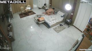 He fucking her and she watching TV one eye, spy cam