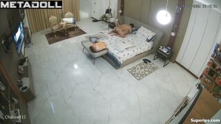 He fucking her and she watching TV one eye, spy cam