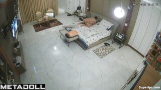 He fucking her and she watching TV one eye, spy cam