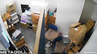 Asian lady changing clothes for a work shift, solo