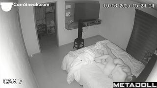 Naked big-bottomed blonde won't let her sleepy husband sleep