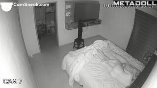 Naked big-bottomed blonde won't let her sleepy husband sleep