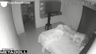 Naked big-bottomed blonde won't let her sleepy husband sleep