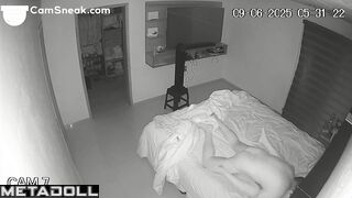 Naked big-bottomed blonde won't let her sleepy husband sleep