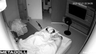 Horny brunette can't sleep until she fucks her older husband