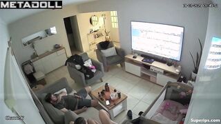 Husband masturbates while watching porn and attacks his wife