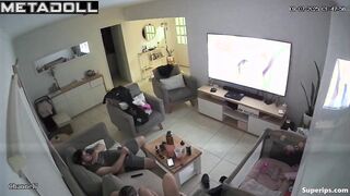 Husband masturbates while watching porn and attacks his wife