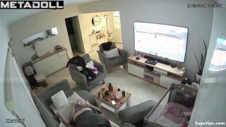 Husband masturbates while watching porn and attacks his wife