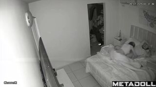 Bearded husband puts his sexy wife on his hot big cock