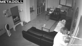 Asian couple enjoying oral sex after film screening
