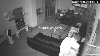 Asian couple enjoying oral sex after film screening