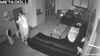 Asian couple enjoying oral sex after film screening