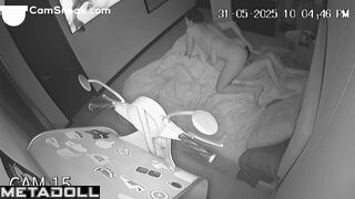 An excited husband turned on porn on the TV to warm up for sex