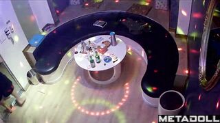 Asian people kissing in a karaoke club (they met an hour ago)
