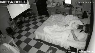 A cunning wife aroused her husband's penis while he was watching TV