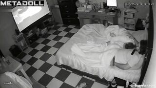 A cunning wife aroused her husband's penis while he was watching TV