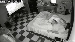 A cunning wife aroused her husband's penis while he was watching TV