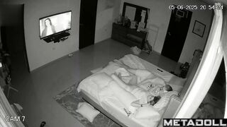 A temperamental husband distracts his wife from watching a movie