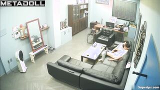 Temperamental boss fucks female employees in his office