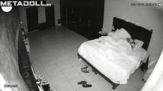 Excited tattooed husband licks his busty wife's big ass