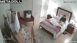 Mom masturbating in her daughter's room (hot solo)