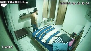 Brunette jumping on his cock and watching dirty porn