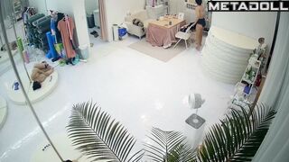 Sexy young Asian girls practicing seductive pole dancing