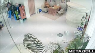 Sexy young Asian girls practicing seductive pole dancing