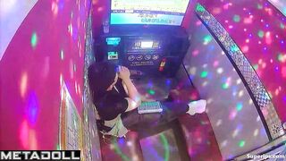 Lewd video from a hidden camera in a karaoke room with Korean couples