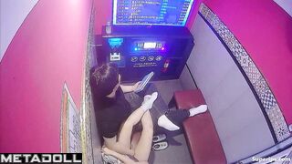 Lewd video from a hidden camera in a karaoke room with Korean couples