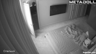 The beauty kept her husband awake by putting her butt against his penis