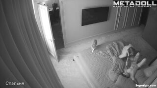 The beauty kept her husband awake by putting her butt against his penis