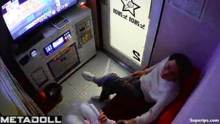 Check out their routine at the karaoke club (asian couple)