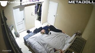 A bored husband woke up his sleeping blonde wife to have sex with her
