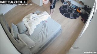 A tall, brutal man won't let his girlfriend sleep and actively fucks her