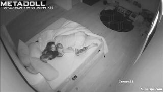 A tall, brutal man won't let his girlfriend sleep and actively fucks her