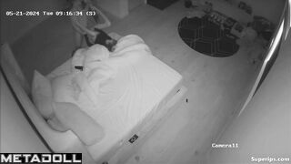 A tall, brutal man won't let his girlfriend sleep and actively fucks her