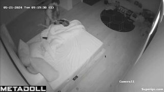 A tall, brutal man won't let his girlfriend sleep and actively fucks her