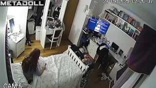 A seductive beauty has fun with her hot pussy in bed at night