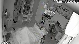 A seductive beauty has fun with her hot pussy in bed at night