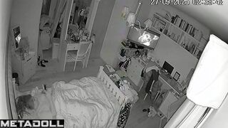 A seductive beauty has fun with her hot pussy in bed at night
