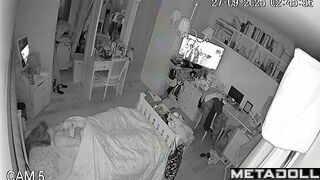 A seductive beauty has fun with her hot pussy in bed at night