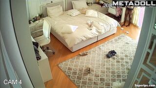 A seductive teenage girl slipped her hand under her panties