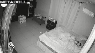 A cunning wife woke up her bearded husband for a hot orgasm