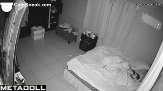 A cunning wife woke up her bearded husband for a hot orgasm