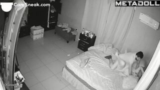 A cunning wife woke up her bearded husband for a hot orgasm