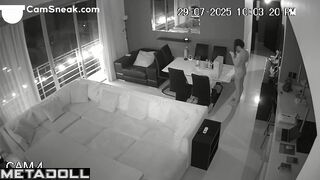 Husband and wife like parties like this, living room tape