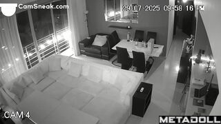 Husband and wife like parties like this, living room tape