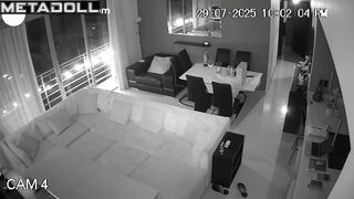 Husband and wife like parties like this, living room tape