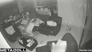 Lady in lingerie enjoying cunnilingus in the huge living room